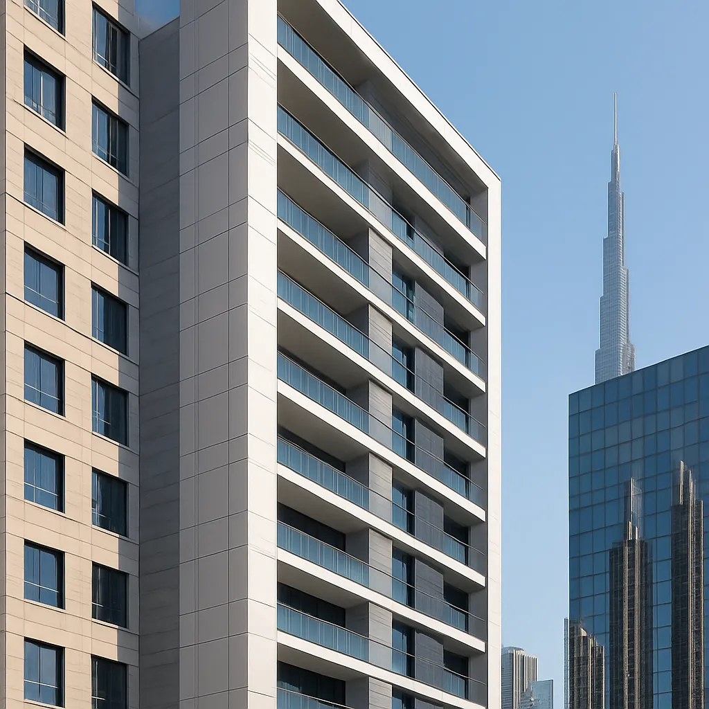 Fassaden und Wärmedämmung moderner Gebäude in Dubai